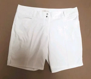 Adidas Essential Chino Shorts Women Size 10 White Pocket Infront and Back EUC - Picture 1 of 11
