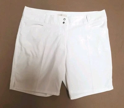 Adidas Essential Chino Shorts Women Size 10 White Pocket Infront and Back EUC - Image 1 of 4