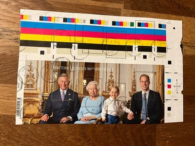 Error cut 2016 Queens 90th Birthday Miniature Sheet Fine Used z - Image 1 of 4