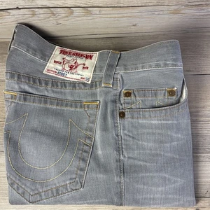 True Religion graue Herrenjeans Bobby Größe 34 Stil MDF800BCS (35x32 tatsächlich) USA - Bild 1 von 11