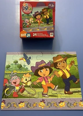 Nick Jr Dora The Explorer 24 Piece Puzzle Diego, Boots, Cowgirl, Cowboy COMPLETE - Image 1 of 4