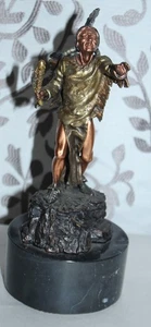 CHILMARK Zinn Skulptur SOHN DES MORGENSTERNS Indianer DIE KRIEGER - Bild 1 von 11