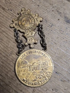 Rare 1904 San Jose Lick Observatory Mt Hamilton CA SF Advertising Templar Medal - Picture 1 of 15