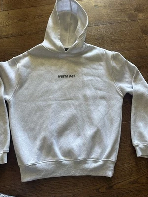 White Fox Offstage Hoodie Women XS/S AGray Vol 3.5 Puff Print Big Logo Excellent - Image 1 of 4