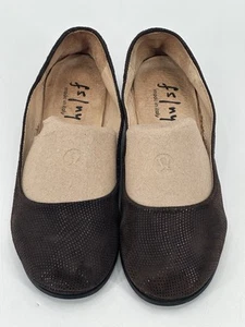 FS/NY French Sole Ballet Flats Womens Brown Suede Made in Italy 8.5  Shoes - Picture 1 of 9