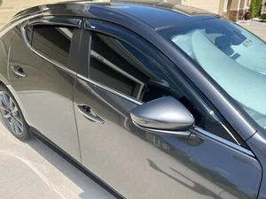 AVS Smoke Tape-On Rain Guards Vent Visors Shade for 2019-2025 Mazda 3 Hatchback - Picture 1 of 2