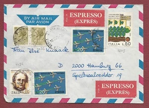 busta Aerea Espresso storia postale GEMELLI Siracusana Perosi Agricoltura L.50 - Foto 1 di 2