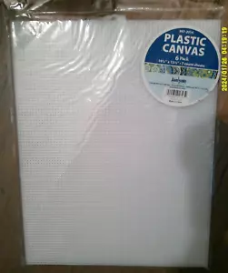 NEW 6 pack Design Works Janlynn white clear 10.5 x 13.5" plastic canvas sheets - Picture 1 of 1