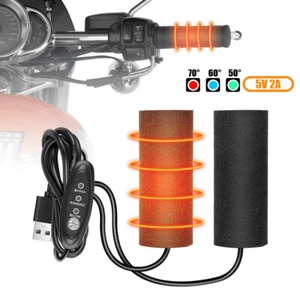 Warm Grip Electric Hand Heated Grips Handlebar Warmer Motorcycle Universal USB - Picture 1 of 10