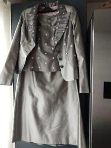 WOMEN'S GLORIA ESTELLES 3 PIECE SUIT GREY AND PINK EURO 40 - Picture 1 of 12
