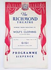Vintage 1959 The Richmond Theatre Programme - Wolf's Clothing - FREE UK Postage