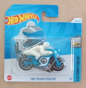 HOT WHEELS 1966 TRIUMPH TIGER 100 (BLUE) 10/10 - Picture 1 of 2