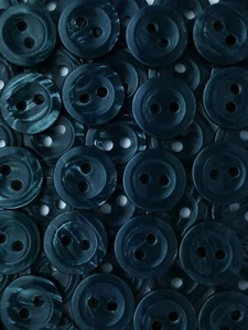 SIZE 20L - 1/2", VARIEGATED BUTTON, BLUE SPRUCE, 1 GROSS, SHINY FINISH - Picture 1 of 1