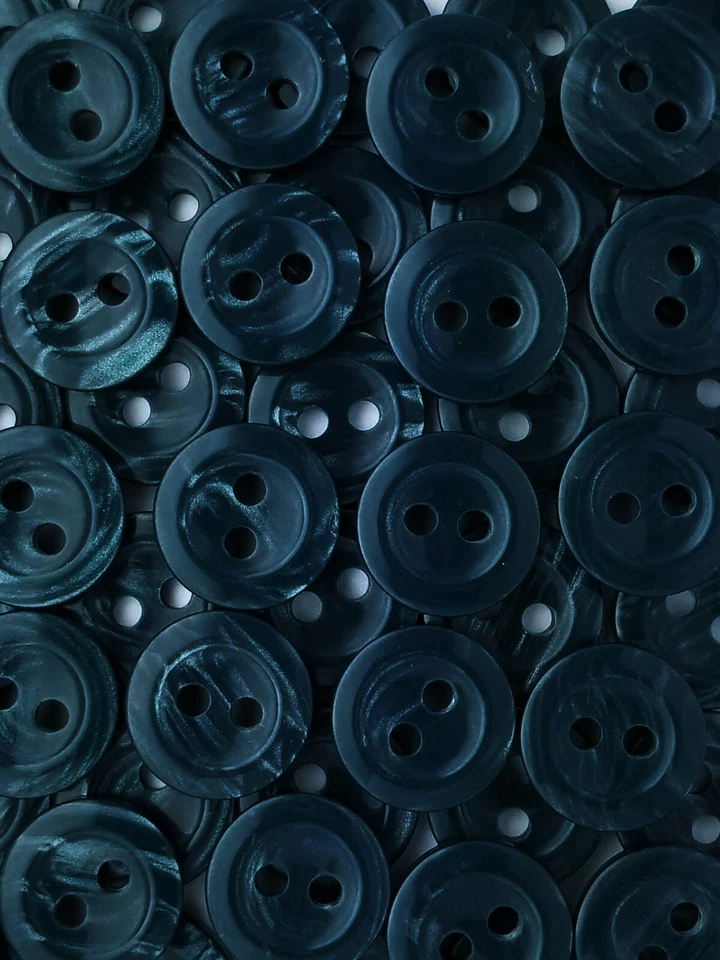 SIZE 20L - 1/2", VARIEGATED BUTTON, BLUE SPRUCE, 1 GROSS, SHINY FINISH - Image 1 of 1