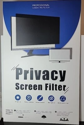 2PK Monitor Privacy Screen Blue Light Filter 20 Inch Anti Glare Widescreen 16:9 - Image 1 of 4