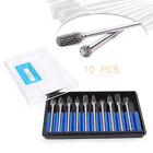 6mm Tungsten Head Carbide Burrs Rotary Drill Die Grinder Carving Bit Kit 10pcs