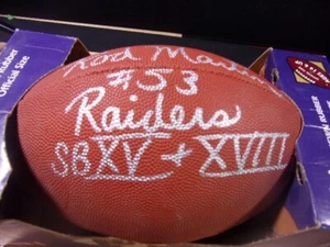 NFL Radiers Rod Martin Signed Official Football - Picture 1 of 4