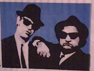 John Belushi y Dan Aykroyd en Blues Brothers - Edición Limitada Impreso en Lienzo - Imagen 1 de 1