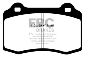 Pastiglie freno anteriori EBC Redstuff Bugatti EB110 3.5 Quad Turbo (560 CV) (91 > 95) - Foto 1 di 1