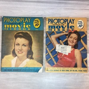 2 Photoplay 1941 Magazines March Vol 18 #4 Ginger Rogers; July Vol 19 #2 Lamour - Picture 1 of 21