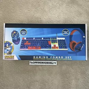 SEGA SONIC Klawiatura do gier Hedgehog, zestaw słuchawkowy, zestaw myszy Sakar niebieski czerwony - Zdjęcie 1 z 9