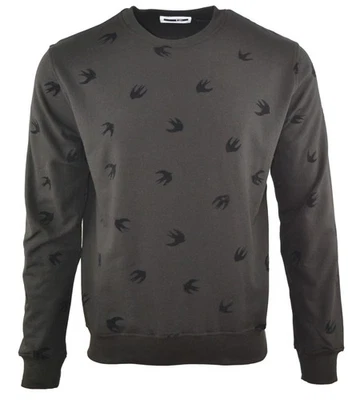 Alexander McQueen McQ Velvet Swallow Sweatshirt L XL Bird Jumper Sweater Top Men Foto 1 de 2