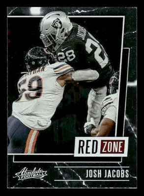 2020 Panini Absolute #RZ-JJ Josh Jacobs Red Zone Las Vegas Raiders - Image 1 of 2