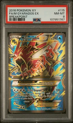 2016 Pokemon Xy Breakpoint M Gyarados EX Fa Breakpoint PSA 8 #115 - Image 1 of 2