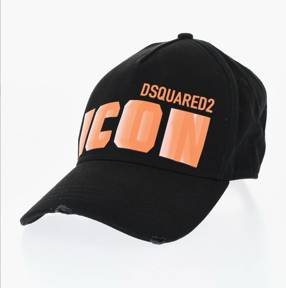 DSQUARED2 Icono Logo Sombrero Negro Hecho en Italia Gorra de Diseñador DSQ2 🎨 Accesorio Foto 1 de 3