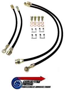 Kit 4 linee freno intrecciato inox aggiornato NERO - per PS13 Silvia SR20DET Redtop - Foto 1 di 1