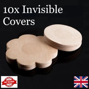 10x Nipple Breast Covers Pasties Invisible Boob Pads Summer Bra Adhesive Covers - Picture 1 of 9