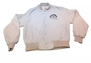 Vintage Colorado Rockies Jacket April 1993 Locker Line White Bomber Medium USA - Picture 1 of 9
