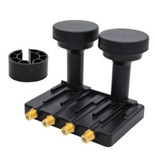 PremiumX Quad Monoblock LNB 0,1dB Astra & Hotbird 3D FullHD HD+ Sky 4 Teilnehmer