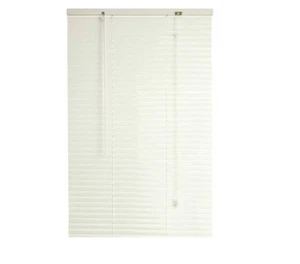 Designer's Touch 1" Window Vinyl Blind White Mini Blind 39" x 60" Pullcord lift - Picture 1 of 1
