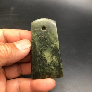 China Old Natural hetian Jade Hand Carved Statue axe pendant,#290 - Bild 1 von 6