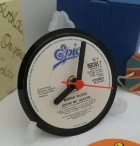 MARIA McKEE CLOCK Side Table Desk Top Upcycled Vinyl Record Hit Single CLOCK 4" - Picture 1 of 6