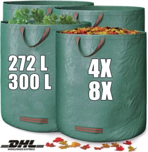 4/8x Gartensack Set Laubsack Rasensack Gartenabfallsack Gartentasche 272/300L - Bild 1 von 18
