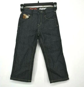 Red Ape Kids Boys Black Straight Leg Comfort Fit Casual Cotton Denim Jeans 4 - Picture 1 of 8