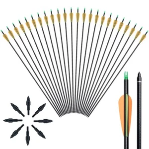Archery Hunting Fiberglass Arrows 32Inch for Recurve/Compoundbow Target Practice - Picture 1 of 12
