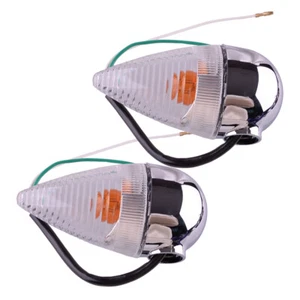 1 Pair Clear Lens Rear Turn Signal Light Fit For Yamaha XV1900 2006-2013 New - Imagen 1 de 4