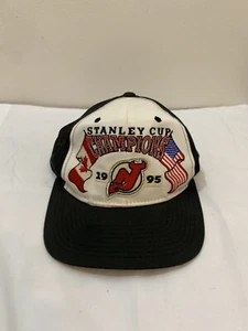 Vintage Stanley Cup Champions Hat New Jersey Devils NHL 90s Starter 1995 - Picture 1 of 5