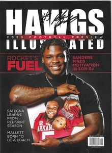 Rocket Sanders Signed Hawgs Illustrated Magazine Arkansas Razorbacks Football - Picture 1 of 6