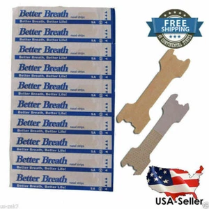 NASAL STRIPS Breathe Nose Better Reduce Snoring Right Sleep Now Apnea Adhesive - Picture 1 of 15