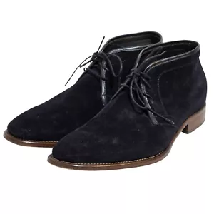 COLECCIÓN JOHNSTON & MURPHY Hombres Botas CHUKKA Talla 10.5M Azul Oscuro Gamuza Tobillo - Imagen 1 de 14