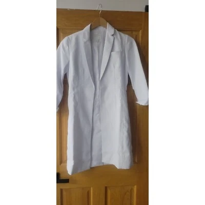 Clinique Womens White Lab Coat Sz 2 Cotton/Polyester Makeup Technician - Image 1 of 4