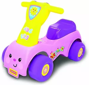 Fisher Price Girls Purple Push N Scoot Outdoor Garden Toddler Ride On Toy Sounds - Picture 1 of 2