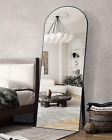 Full Length Mirror, 64.2"×21.3" Arched Floor Mirror with Stand, Standing Mirror,