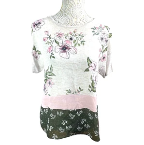 Stradivarius Thin T-shirt Top Floral Women’s UK Size M (10-12)  - Picture 1 of 6