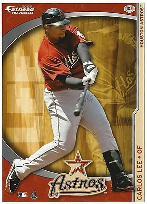 CARLOS LEE FATHEAD TRADEABLES HOUSTON ASTROS LOGO REMOVABLE STICKER 2009 #105  - Image 1 of 3