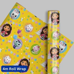 Papel de envolver cumpleaños | Papel de envolver Gabby's Dollhouse 4 m | Envoltura de regalo para niños - Imagen 1 de 3